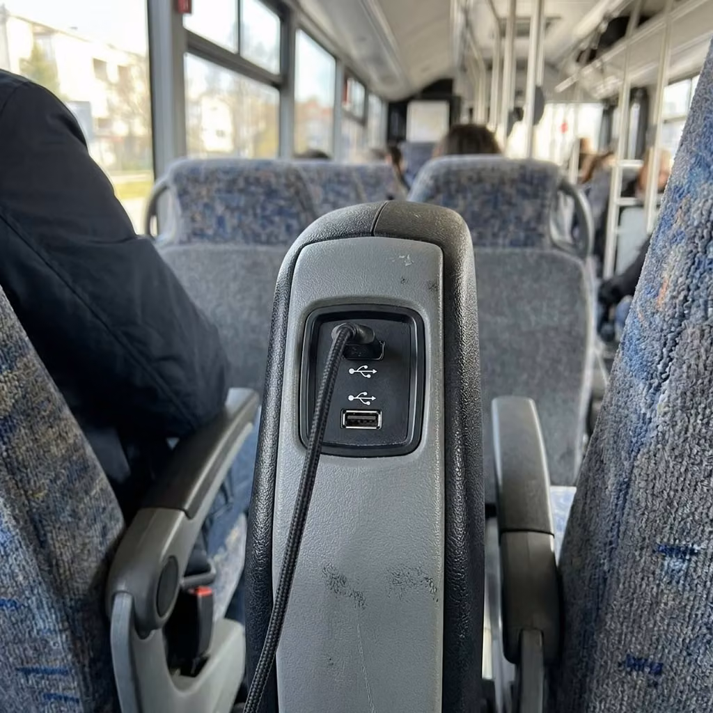 lathrop 30 passenger minibus usb charging
