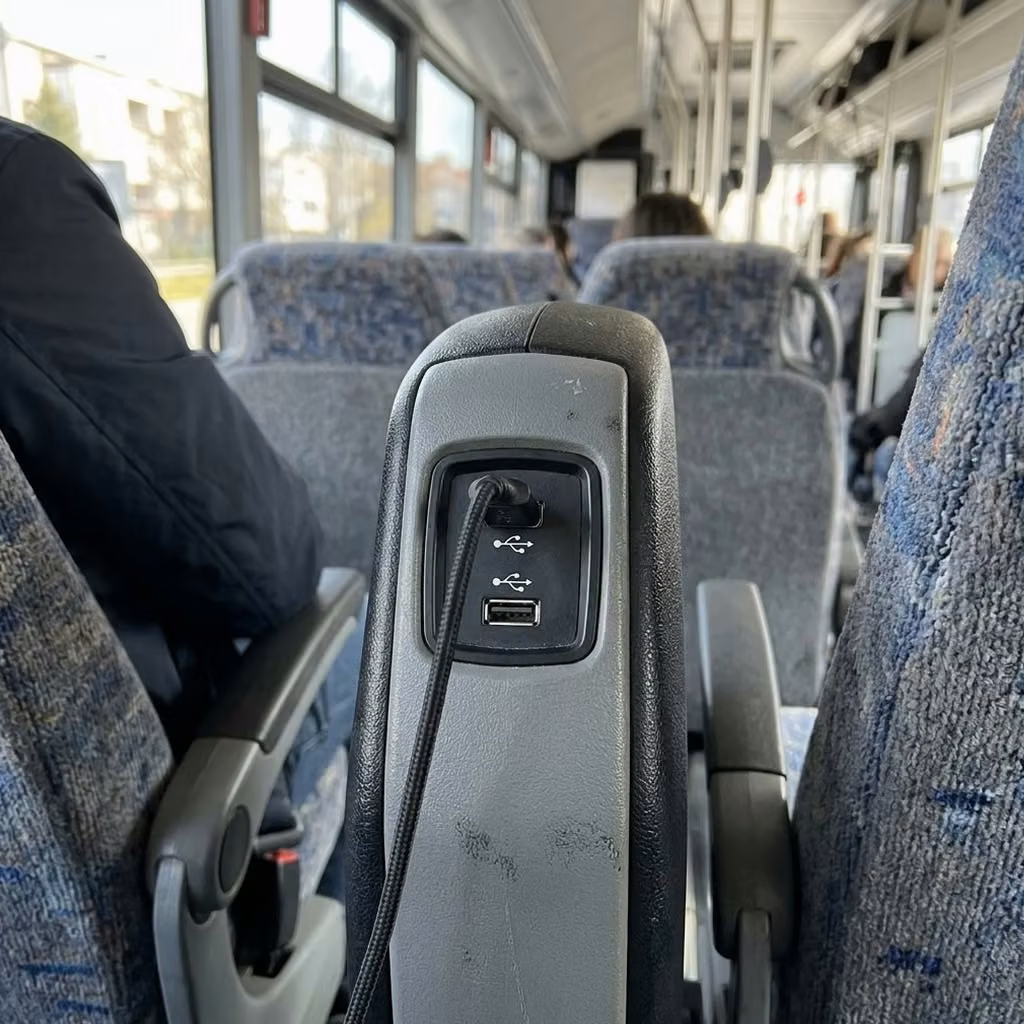 lathrop 35 passenger minibus usb charging