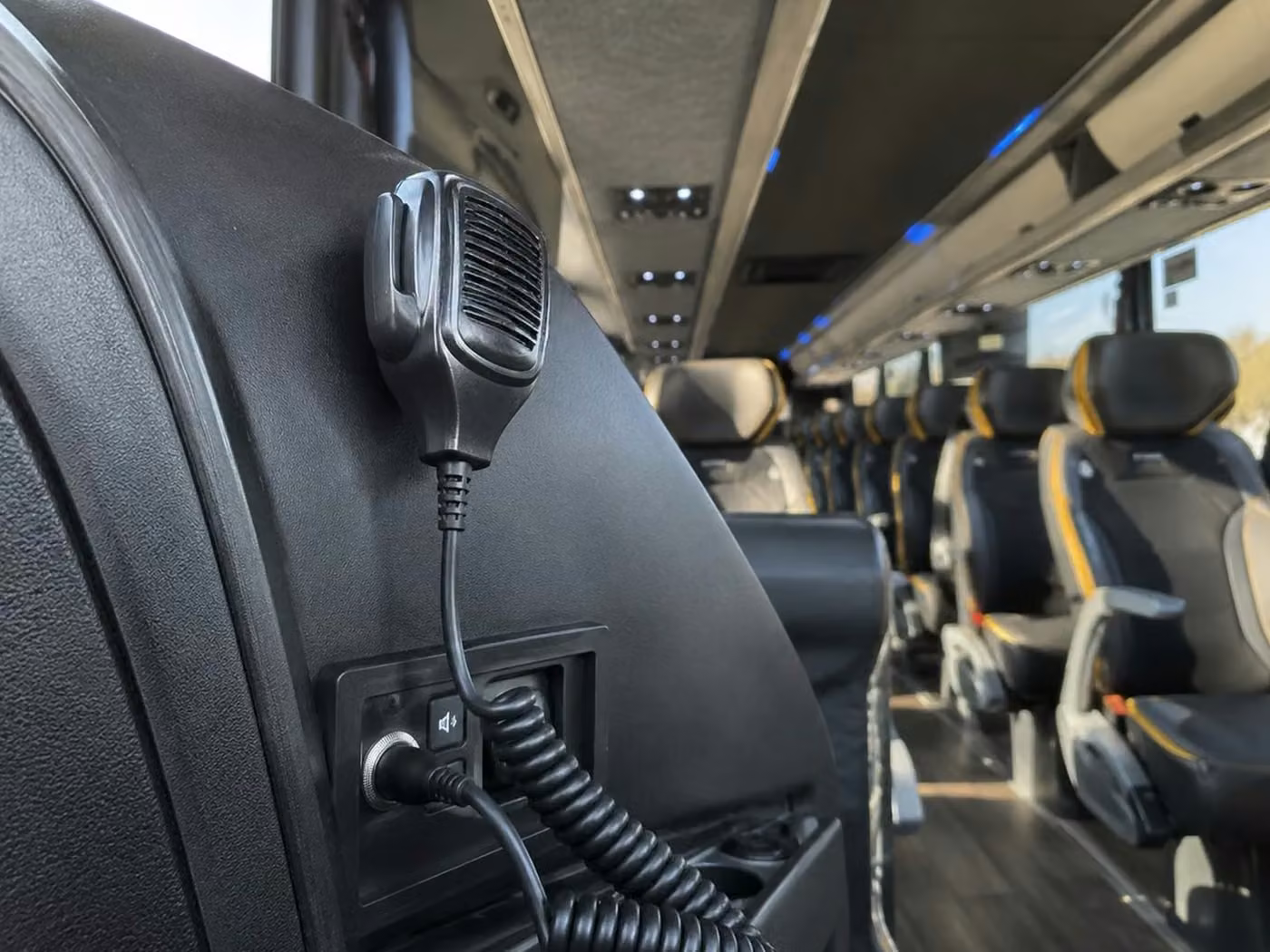 lathrop charter bus pa system