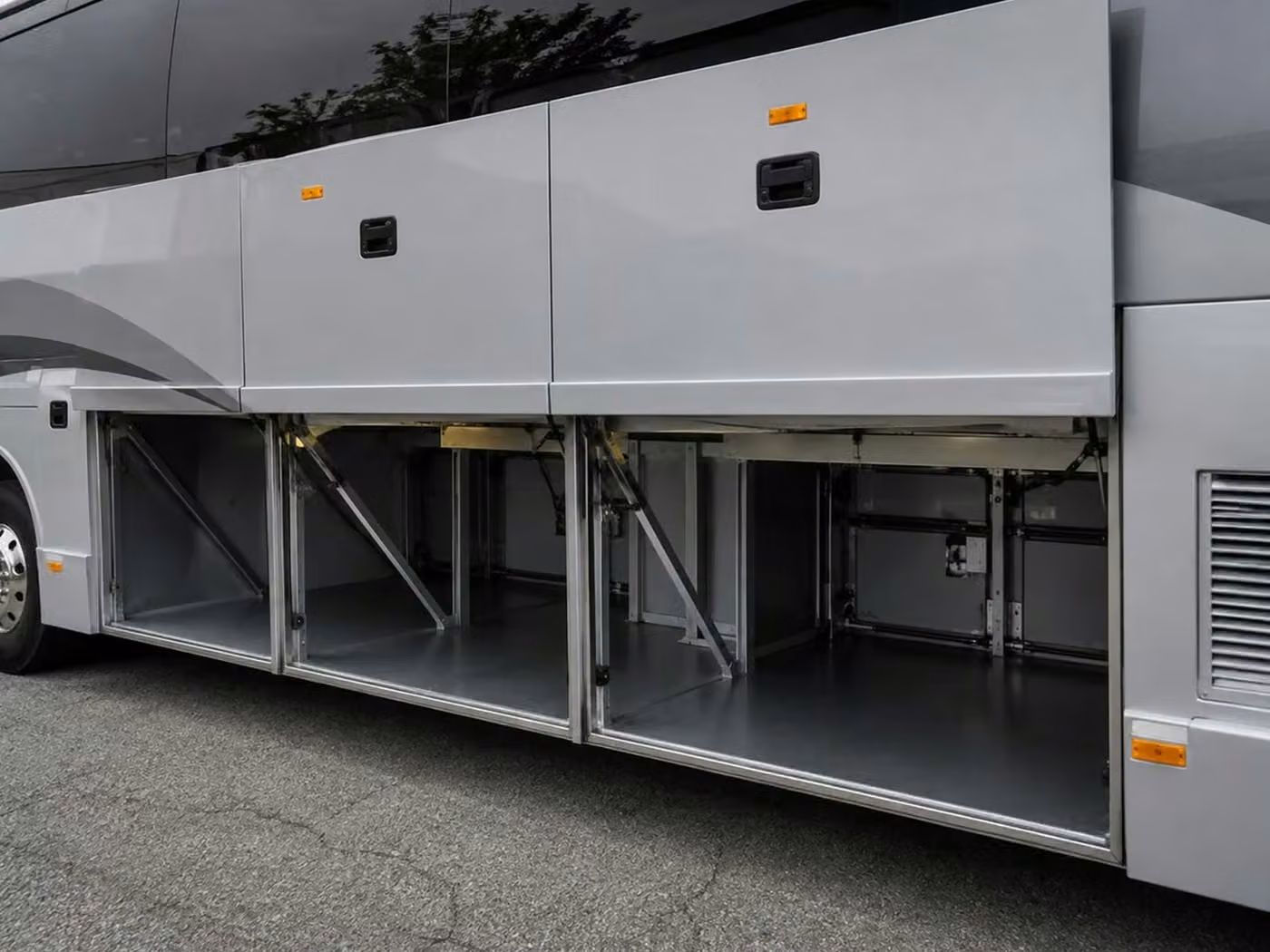 lathrop charter bus under bus storage