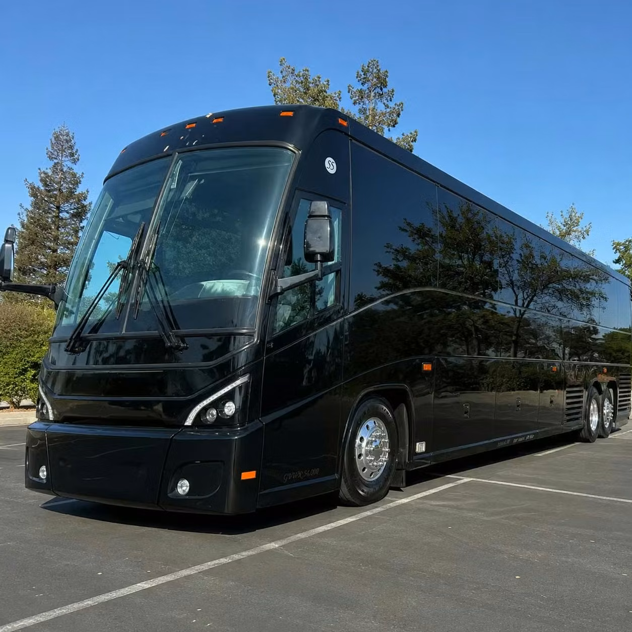 lathrop choir tour and worship team charter buses with undercarriage storage