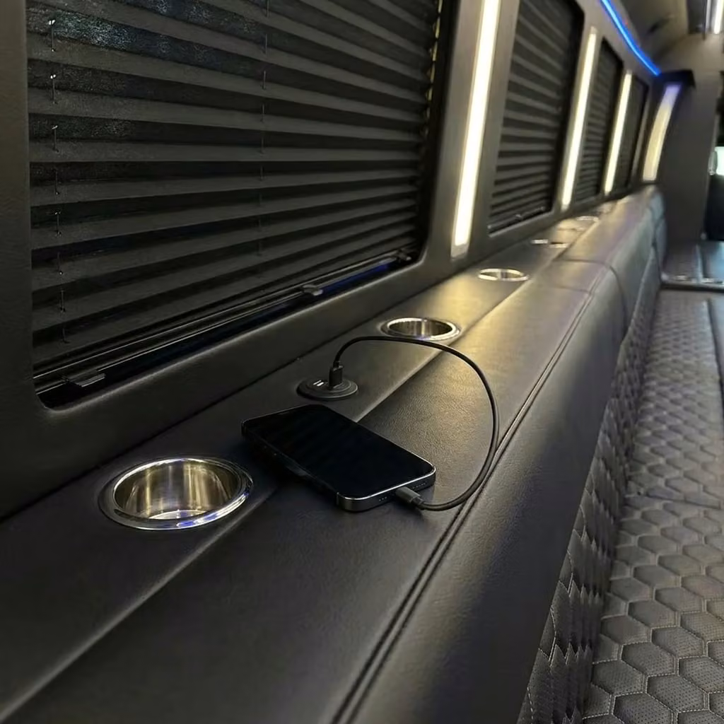 lathrop party bus usb charging