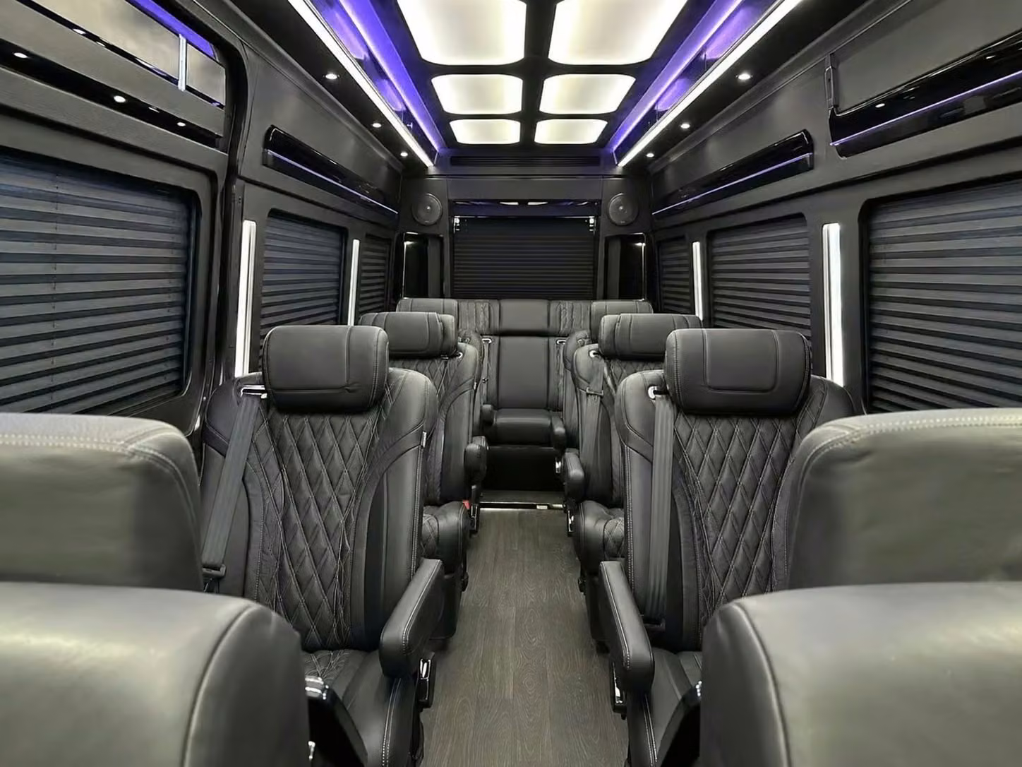 lathrop sprinter van rental with driver reclining seats