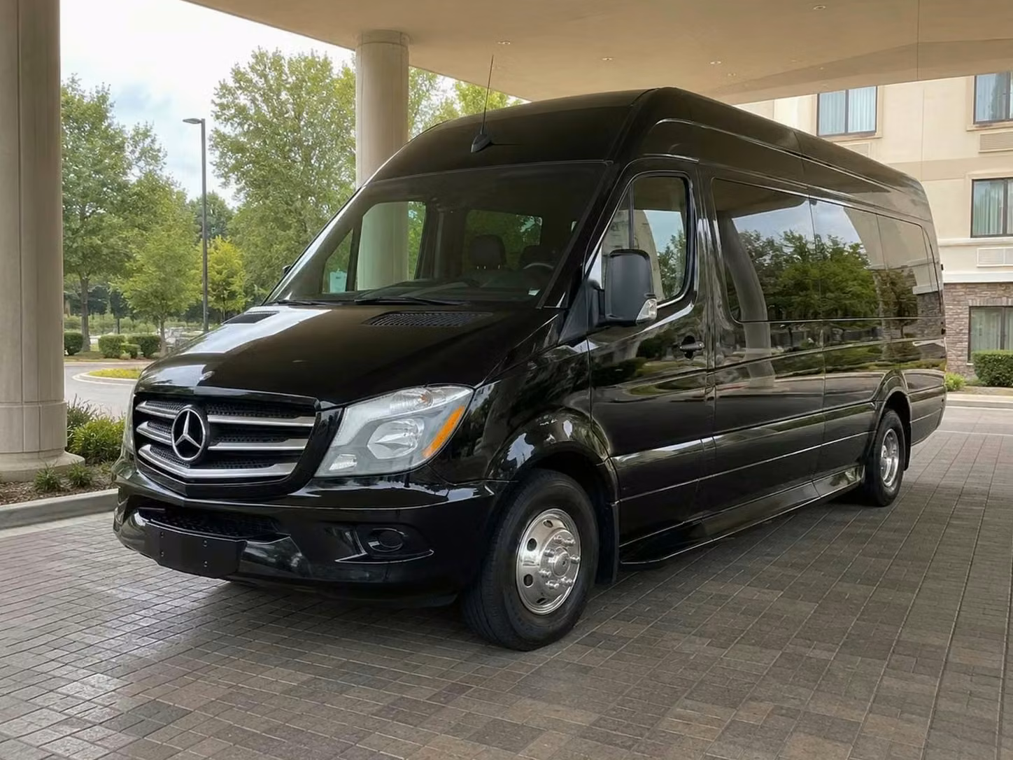 lathrop sprinter van rental with driver tinted windows