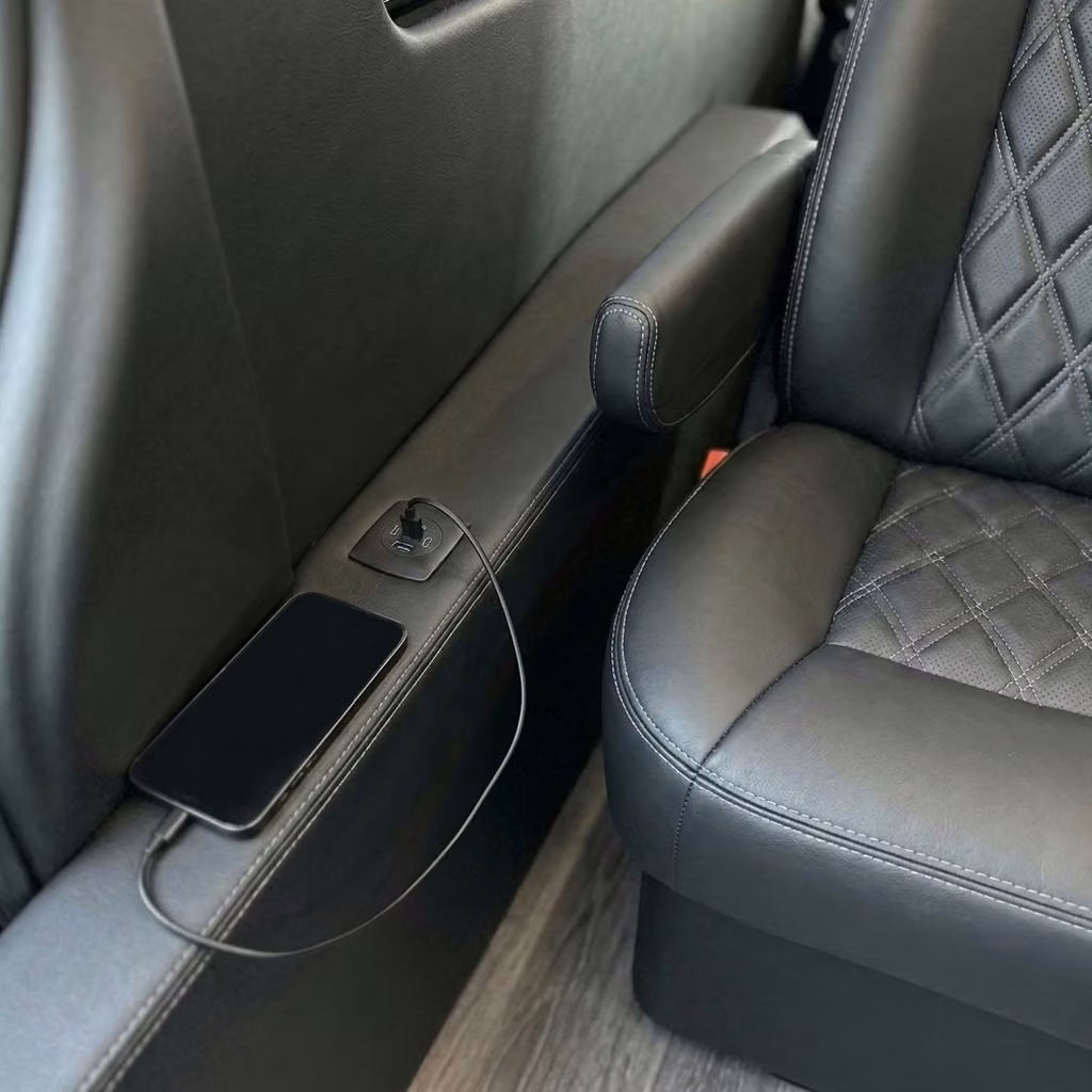 lathrop sprinter van rental with driver usb charging